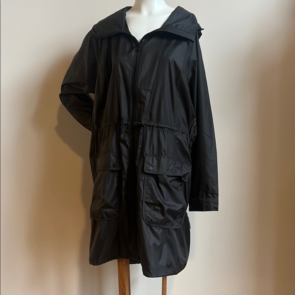 Athleta Black Utility Hooded Jacket